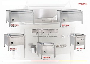165 literes elektromos főzőüst